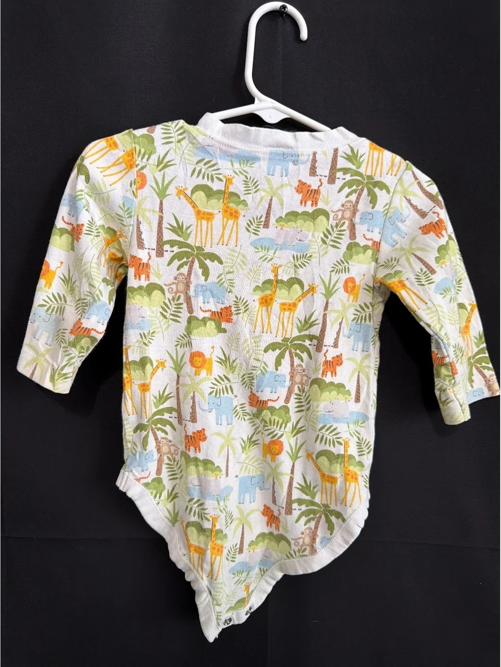 Gymboree Baby Long Sleeve Onesie with Jungle Animal Print 6-12 Months
